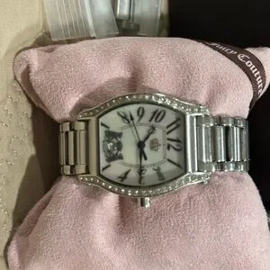 Juicy Couture Silver Timepiece with Crystal Details Juicy Couture | Accessories | Juicy Couture Silver Timepiece  main image 3